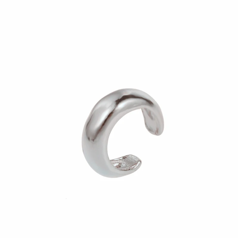

New Vintage Simple U-shaped Ear Cuff Non Pierced Clip Earring Trendy Punk Antique Color Small Flower Carved Hollow