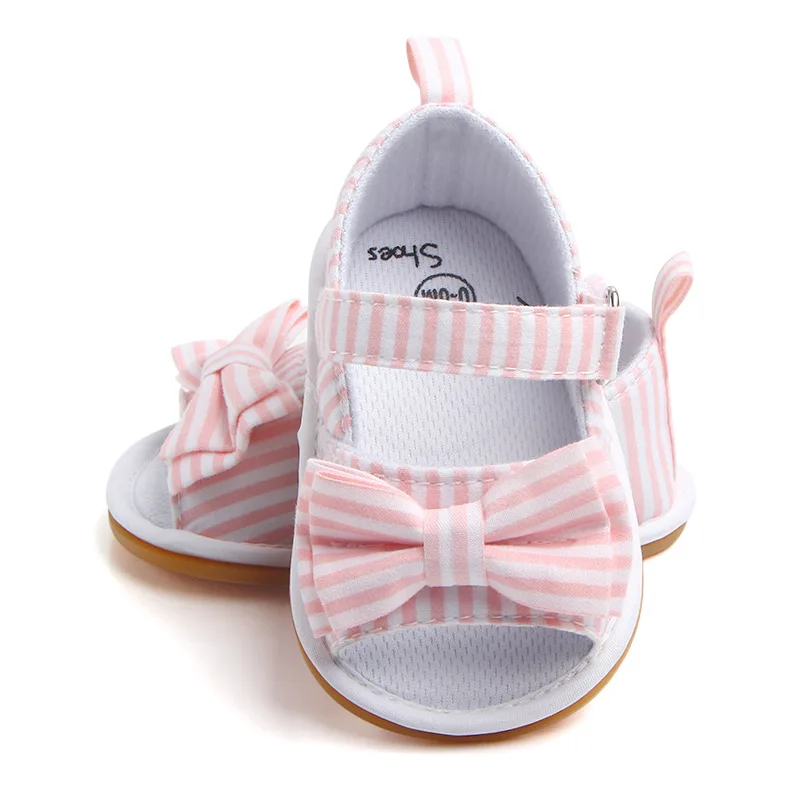

fashion baby girl sandals plaid striped open toe 2020 summer infants toddler shoes rubber soled children's walking slippers