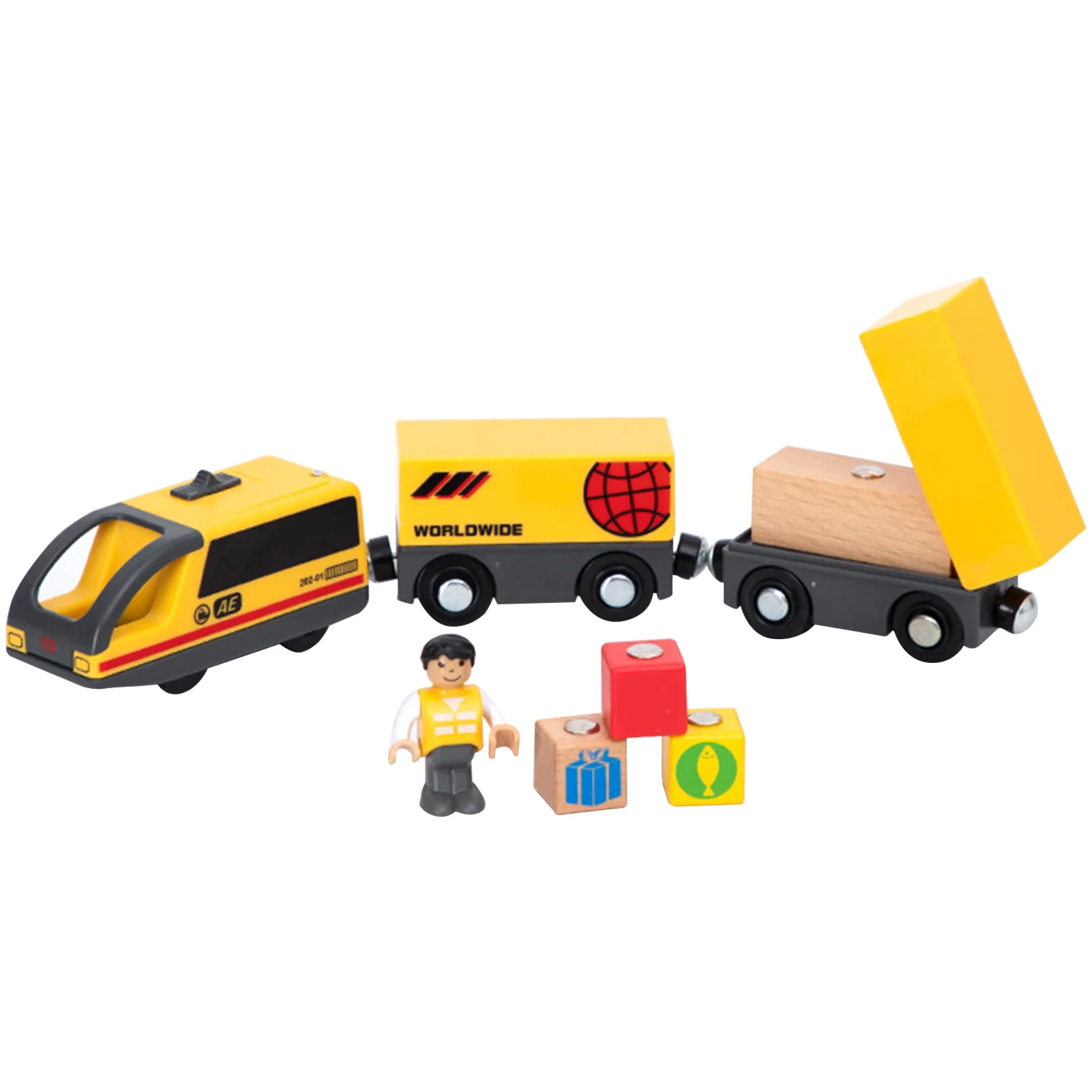 

Railway Locomotive Magnetically Connected Electric Small Train Magnetic Rail Toy Compatible With Wooden Track Present For Kids