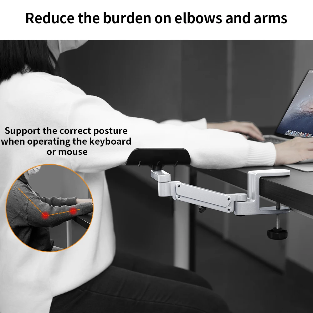 Ergonomic Wrist Rest Adjustable Arm Rotating Computer Support Office 360 Degrees rotatable | Компьютеры и офис