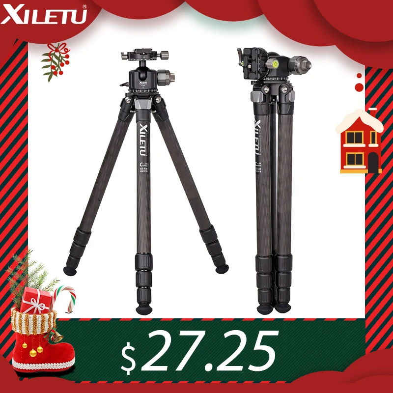 XILETU XLS-284C+ G44 Профессиональная фотография Штатив из углеродного волокна 360 градусов панорамная шаровая Головка Для Dslrs камер