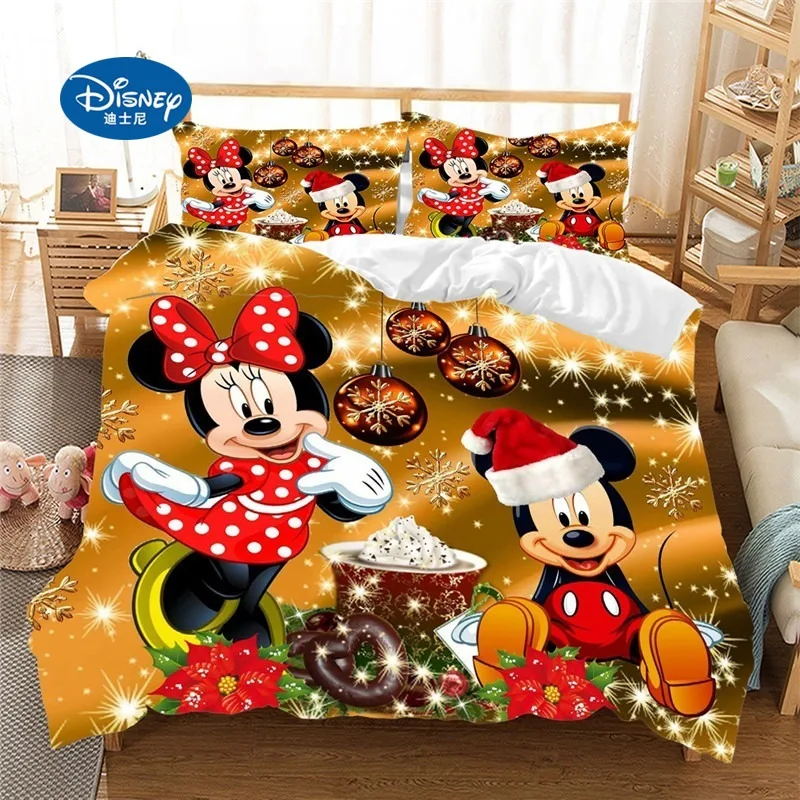 

Disney Mickey Minnie Christmas Bedding Set Duvet Cover Children Bed Set King Size Bedding Set Nightmare Before Christmas Gift