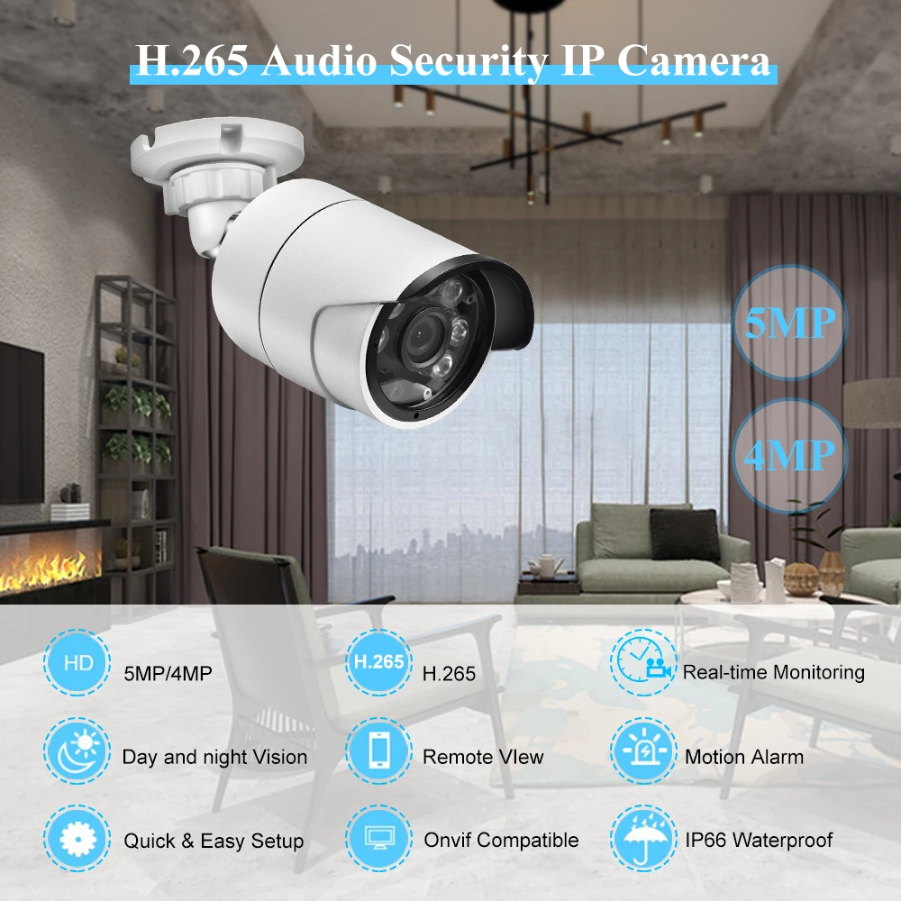 IP-камера Gadinan 5 МП 4 с датчиком лица | Безопасность и защита