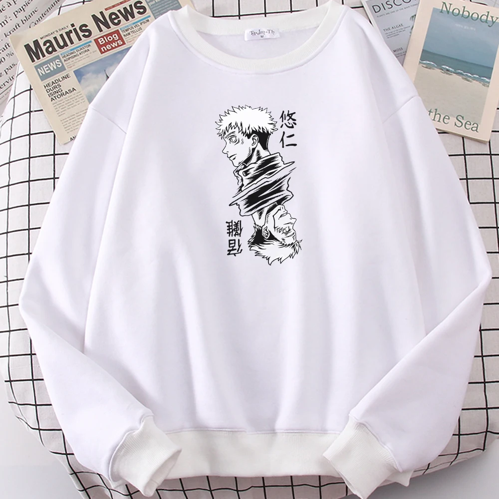 Мужская Флисовая Толстовка с капюшоном Itadori толстовка большого размера худи