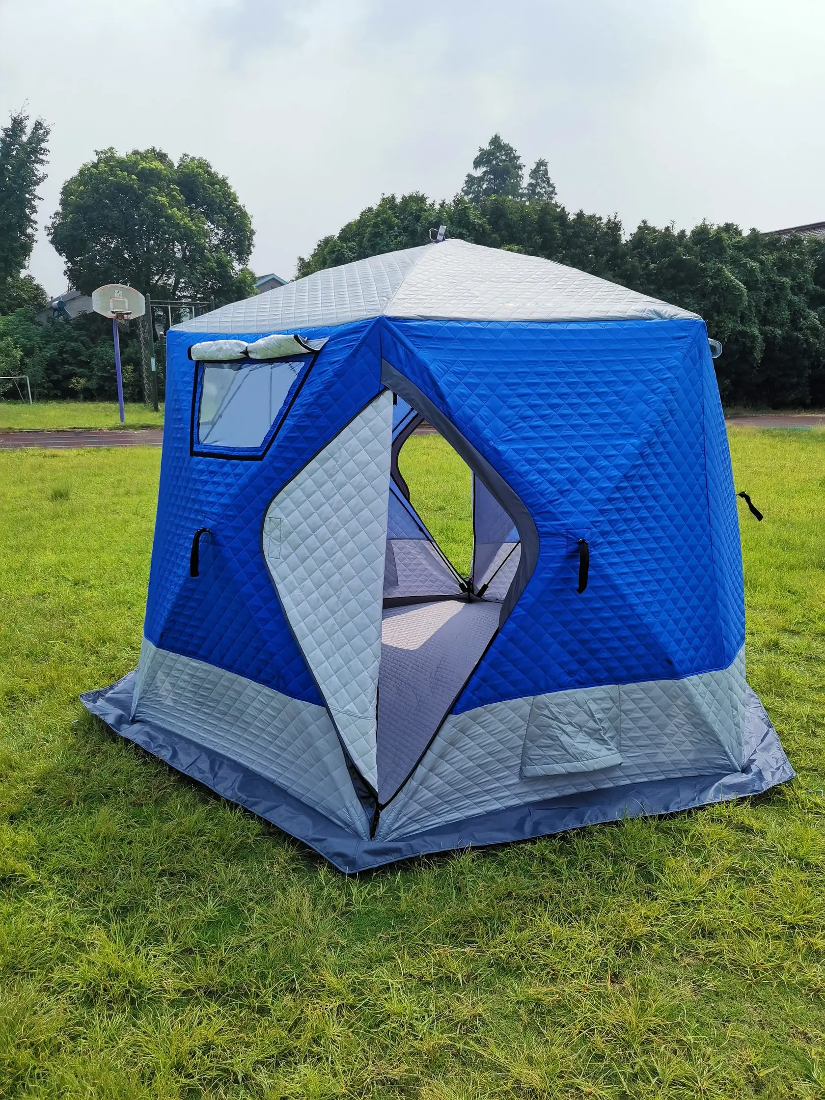 Зимняя палатка 210T 3-слойная ветрозащитная и водонепроницаемая подходит для