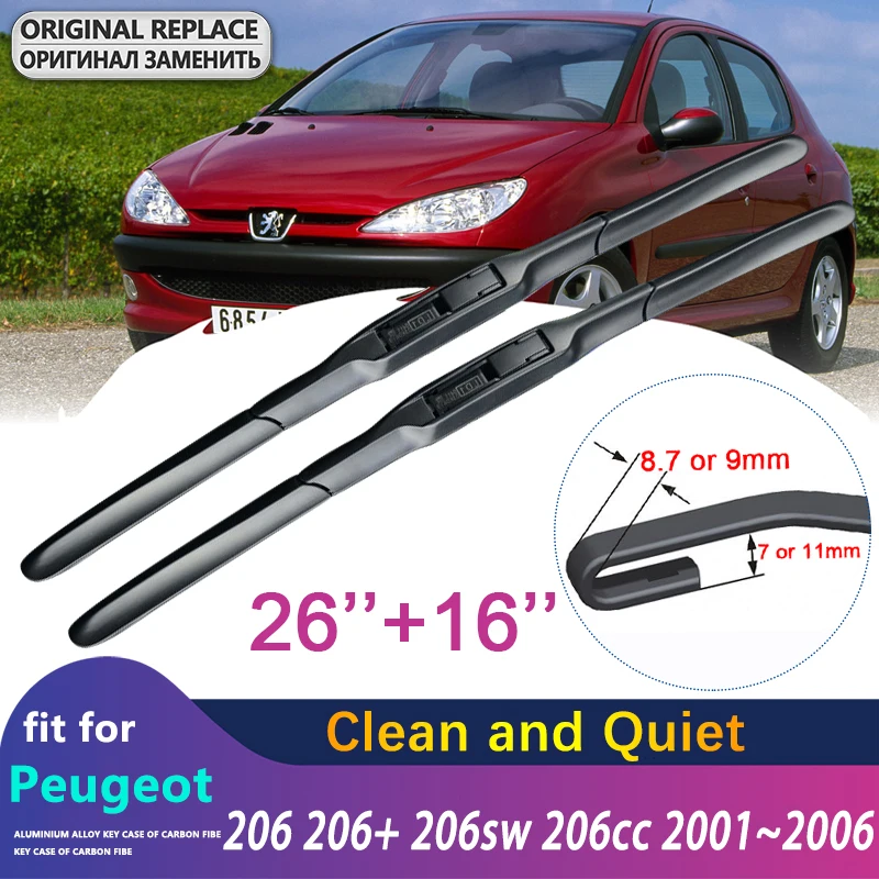 Для Peugeot 206 + 206sw 206cc 2001 ~ 2006 2002 2003 2004 2005 ветрового стекла стеклоочистители