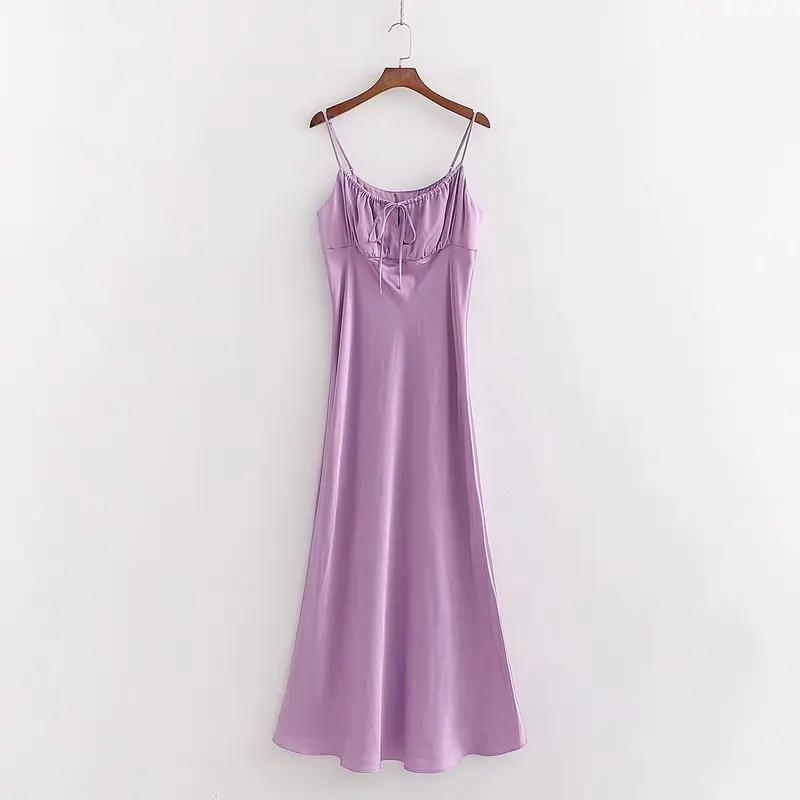 XD40 2889 женское платье vestidos de verano летнее новое атласное вечернее с лямками|Женские