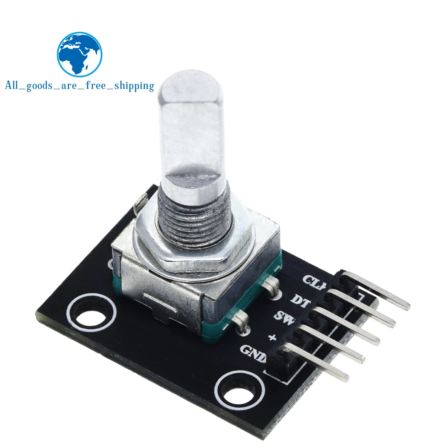 Модуль поворотного энкодера TZT 360 градусов для Arduino, макетная плата переключателя датчика, KY-040 с контактами