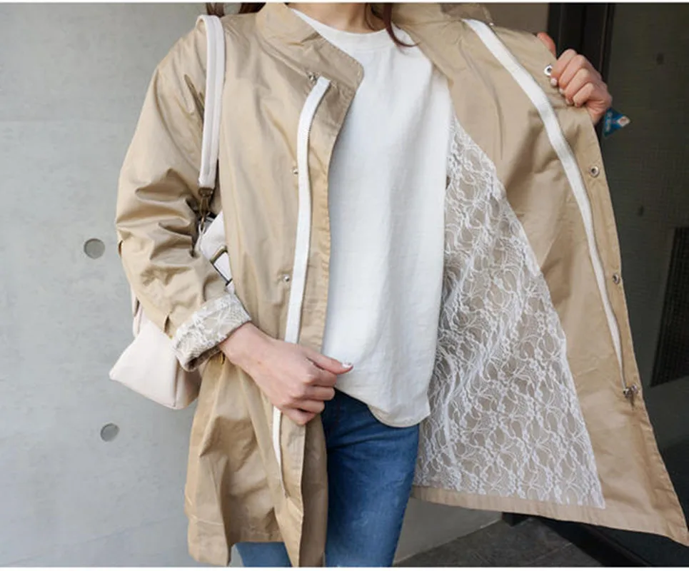 

2021 summer new quarter sleeve female T-shirt Student Korean versatile blouse round neck BF loose medium lace