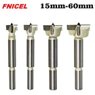 Наконечники форстнера 15 мм-60 мм, инструменты для деревообработки, пила, резак для отверстий, петли, сверла, Круглый хвостовик, резец из карбида вольфрама