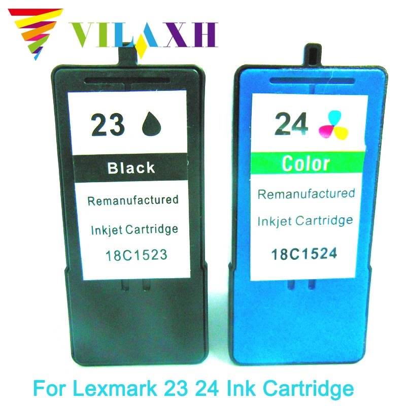 

Совместимый чернильный картридж Vilaxh 23 24 для принтера Lexmark X3530 X3550 X4550 X4530 Z1420