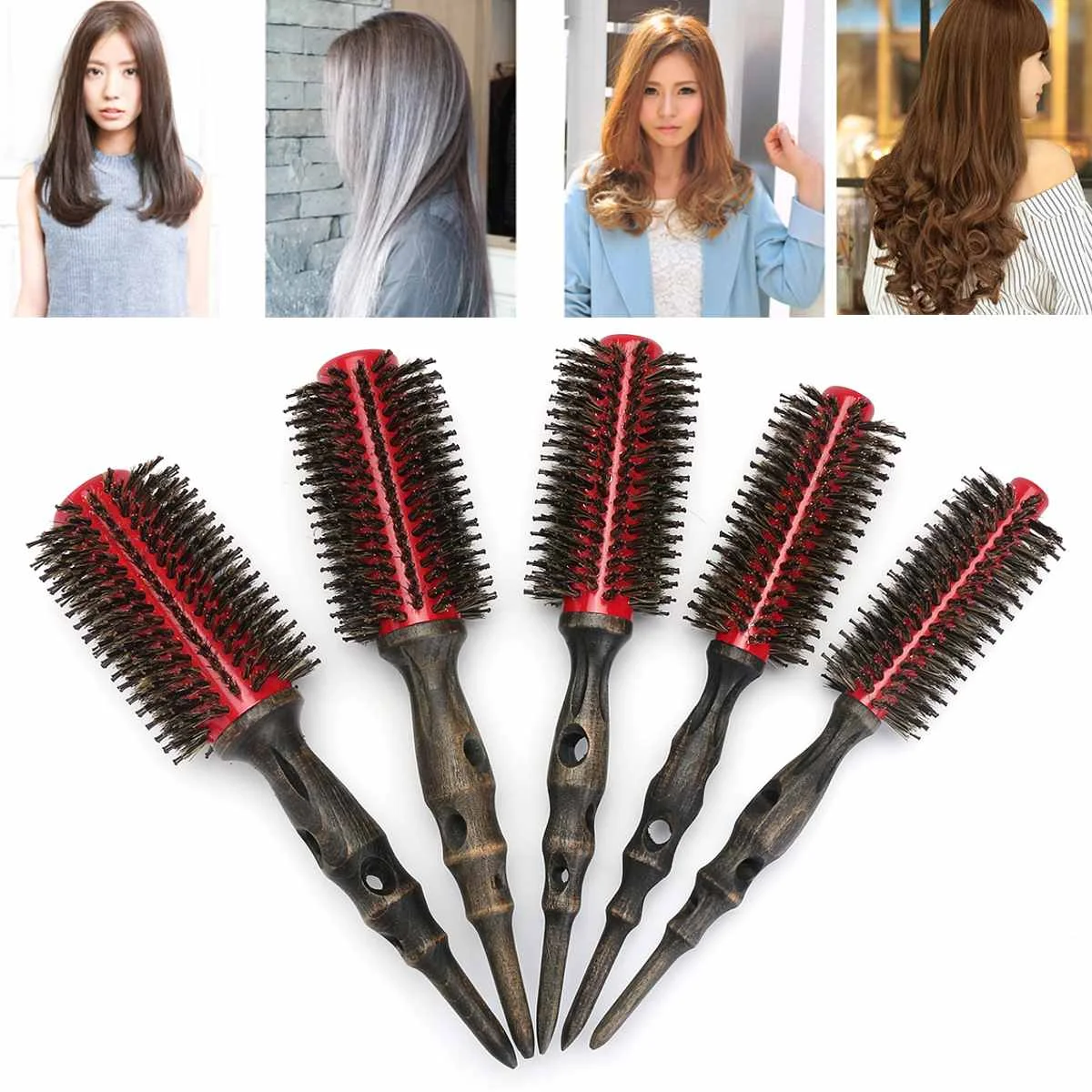 

Professional Hair Comb Salon Magic Round Brush Hair Styling Hairbrush Hairdressing Comb Round Curly Hair Rollers Salon Tools