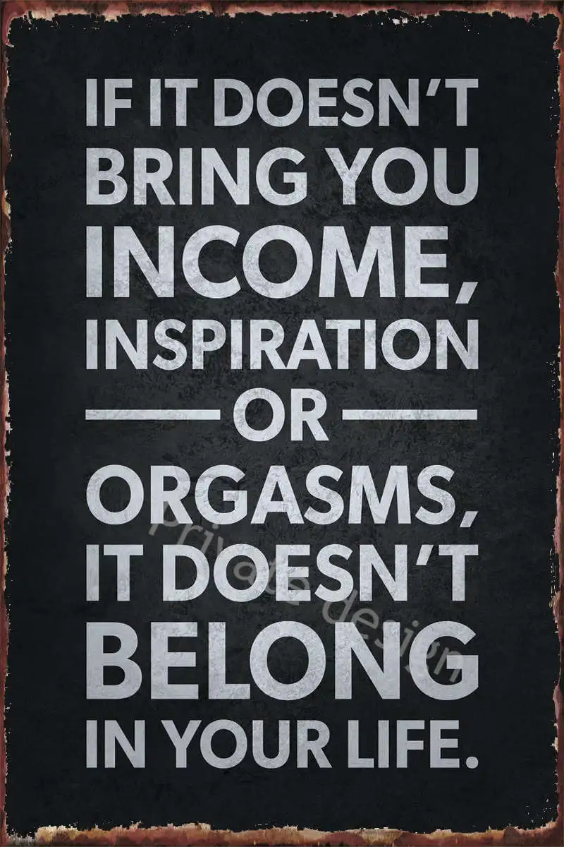 

Вдохновение, оргазма, украшение для стен, украшение для комнаты, Ретро винтажный металлический знак, Жестяная Табличка, искусство, домашний ...