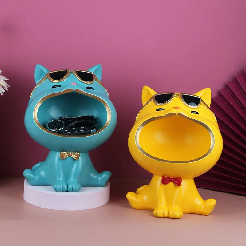 

Home Decor Nordic Resin Storage Dog Modern Simple Decoration Porch Key Jewelry Home Living Room Creative Lovely Tray Decoration