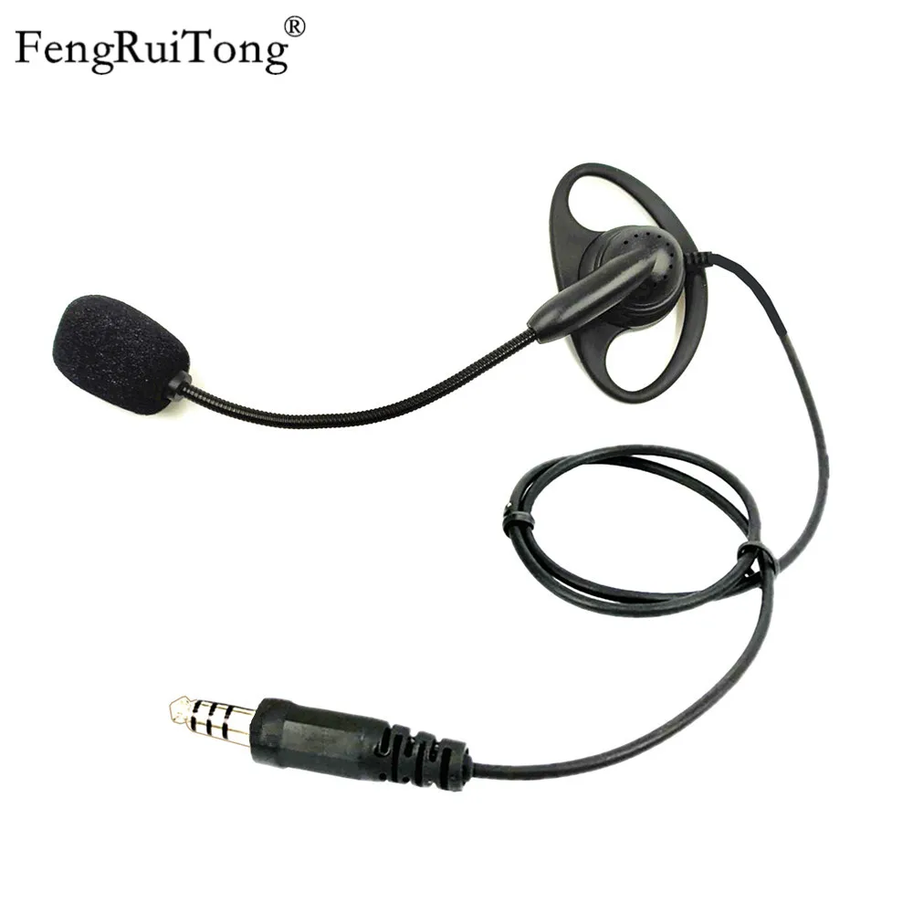 D type tactical headset, adjustable microphone stick NATO Plug for Z-TAC PELTOR U94 PTT for BAOFENG MOTOROLA YAESU Kenwood