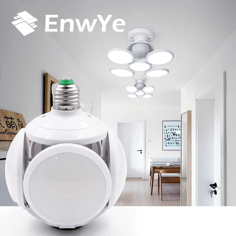 EnwYe Super bright LED folding bulb E27 40W LED light football UFO lamp AC 85-265V LED Bulb Christmas gifts for children Holiday