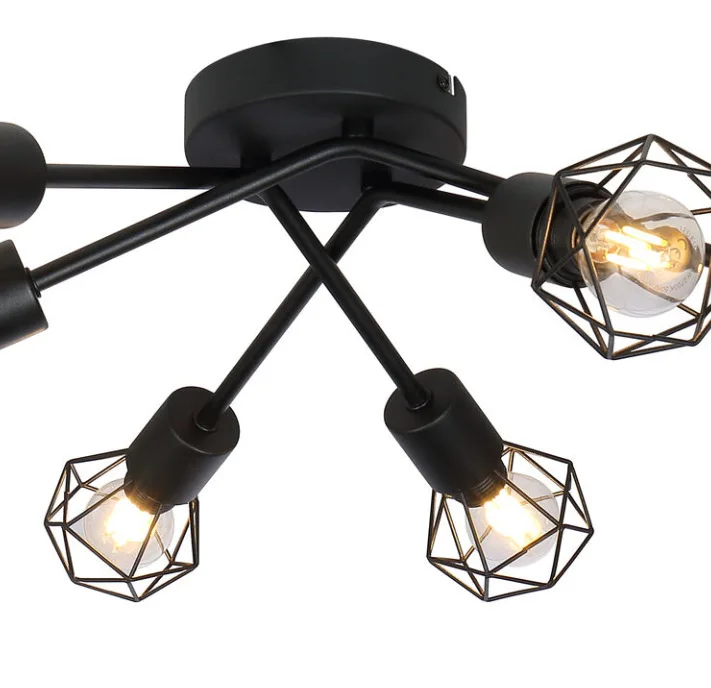 Американская страна промышленный стиль железный локоть потолочный светильник