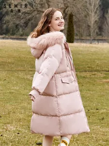 Пуховик женский зимний, 4 цвета, с неопределенным шерстяным воротником, 20 градусов, 2021