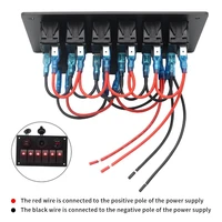 led backlit long lasting 6 gang sensitive rocker switch panel for rv