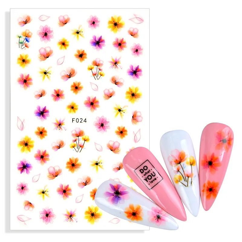 

2021 New Designs Black Line Coloful Abstract Image Nail Sticker Adhesive Decals Sexy Girl Water Transfer Slider For Nails Art
