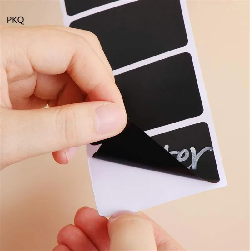 900PCS black plastic Labels Sticker Pantry and Storage Stickers for storage Removable Waterproof Black sealing Sticker Label