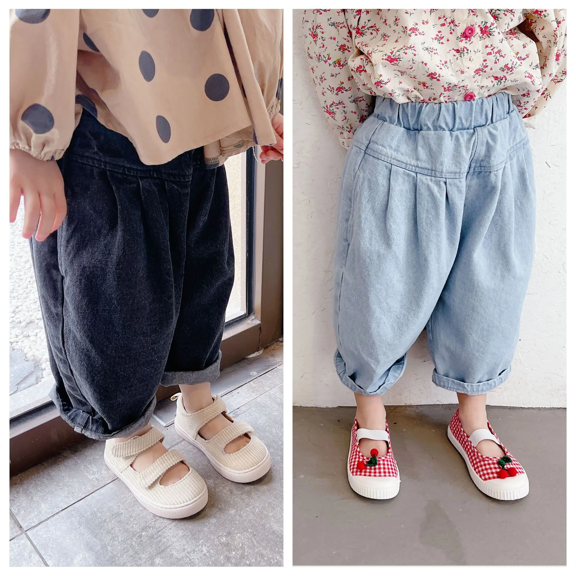 

2021 Ins Spring New Baby Pants Children Clothing Denim Pants Ins Fashion Girls Clothing Pants