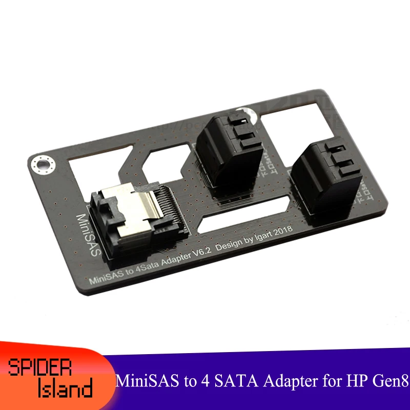

Новое поступление, конвертерная карта HP/HP Gen8 SAS1, внешняя система запуска, DIY MiniSAS Mini SAS на 4 SATA, с водяным охлаждением, верхний переходник Card