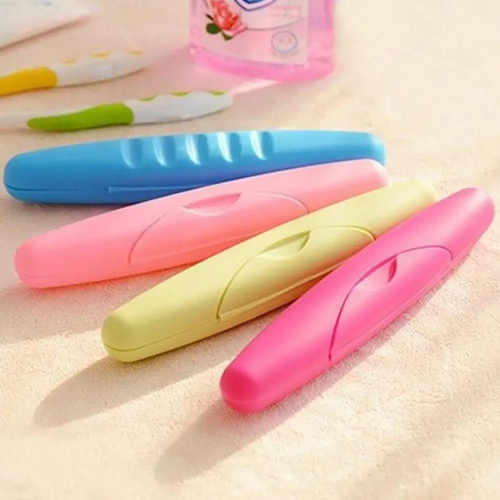 

Portable Toothbrush Case Box Plastic Travel Tooth Brush Cover Sealed Holder Hiking Camping Toothbrush Storage Box Protect Case