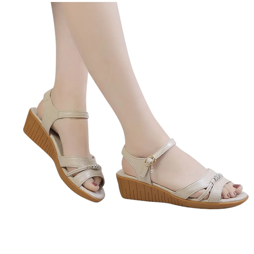 Сандалии SAGACE женские на танкетке элегантная обувь с пряжкой удобные босоножки в