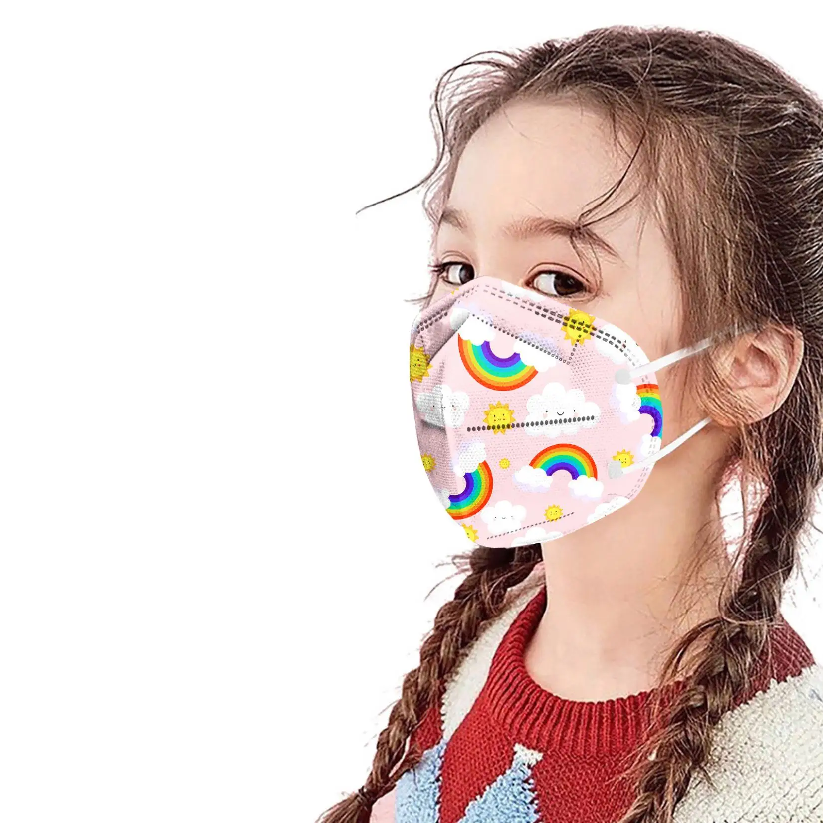 

10/30/50PCS Tie dye ffp2mask Children Rainbow Printed 5Ply Filters kn95 Masque CE Protective Face Mask mascarilla kn95 infantil
