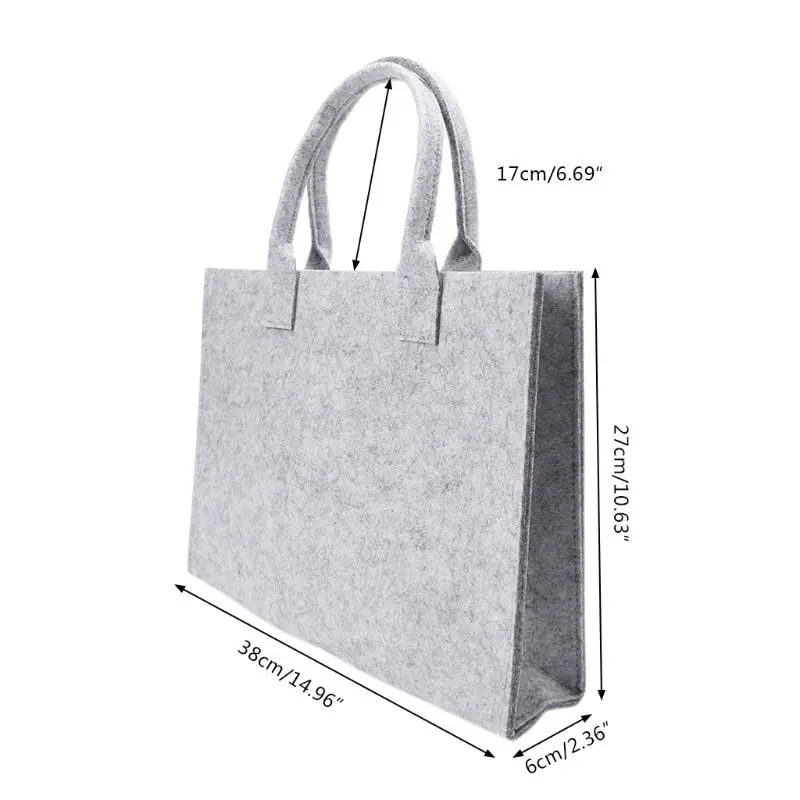 

Unisex Women Portable Felt Fashion Handbag Tote Purse Casual Large Capacity Storage Organizer Shoulder Bag New