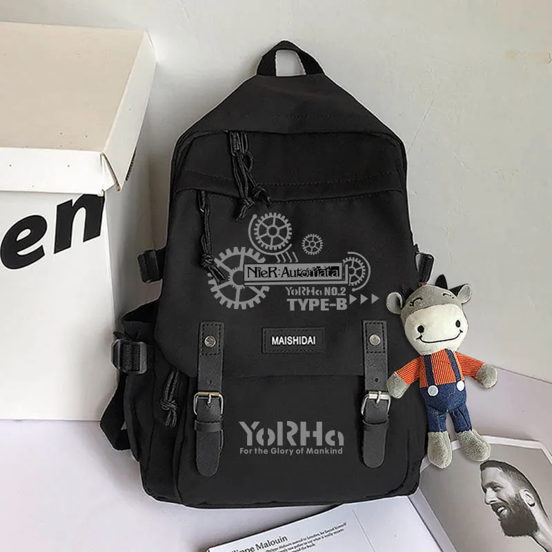 

Anime NieR:Automata YoRHa No.2 Type B Fashion Backpack Schoolbag Computer Travel Boy Girl Shoulder Bag Student Cosplay Knapsack