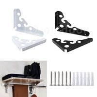 24 pieces black white wall mount tripod bracket bracket rack wall partition right angle support shelf bracket home
