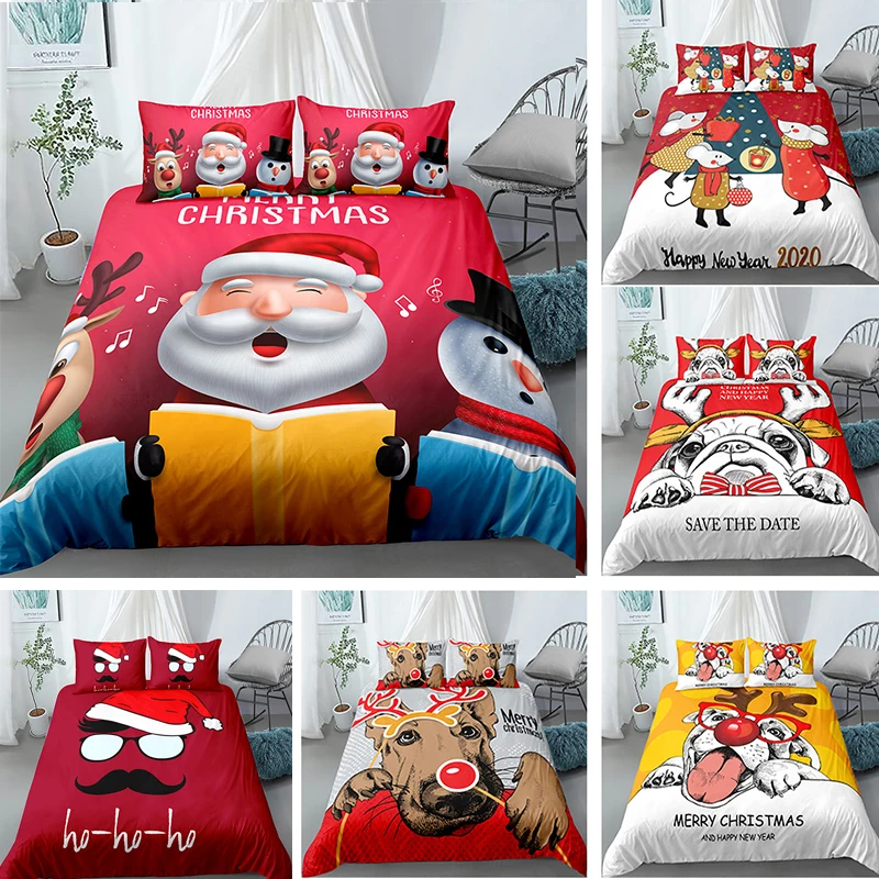

Рождественский подарок домашнее белье текстильное постельное белье высокое качество 2/3 шт. Роскошные комплекты постельного белья с животн...
