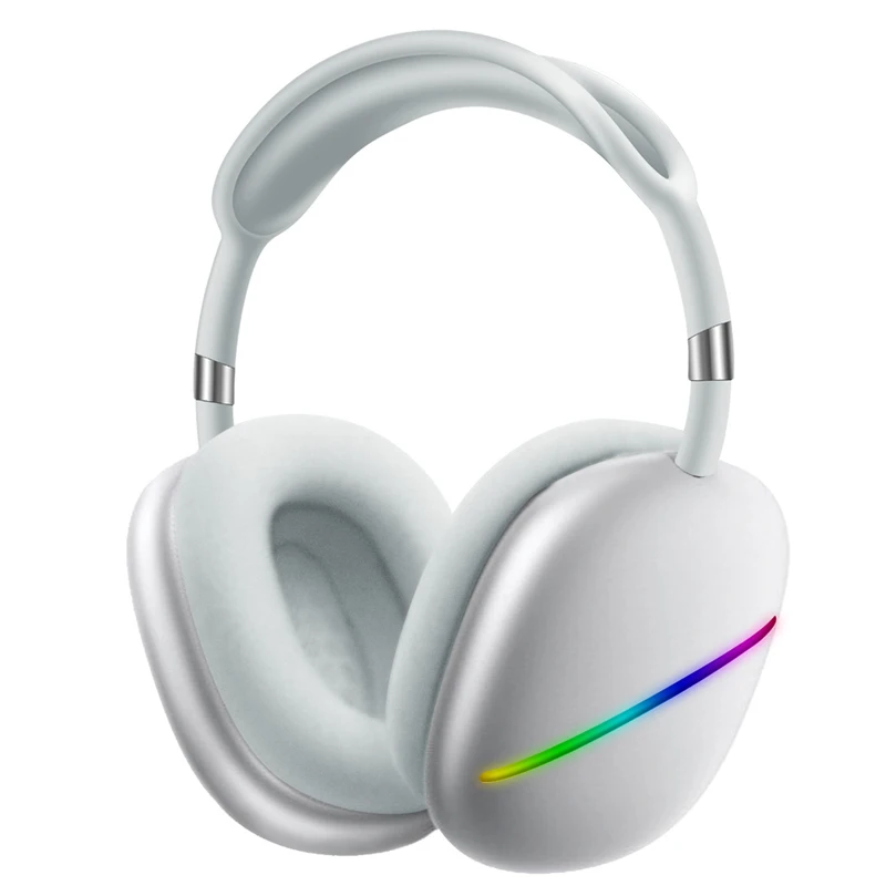 

Air Max-10 PK Air Pod Max RGB Wireless Bluetooth Headphones Breathing Light Mic HIFI Bass Stereo Music Earphone Support TF Card