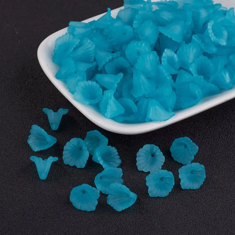 SkyBlue Прибл. 1900 шт/500 г матовый цвет, окрашенные прозрачные акриловые бусины для самостоятельного изготовления ювелирных изделий, поделки, декорации 12x12x1,5 мм, отверстие: мм - Цвет: SkyBlue