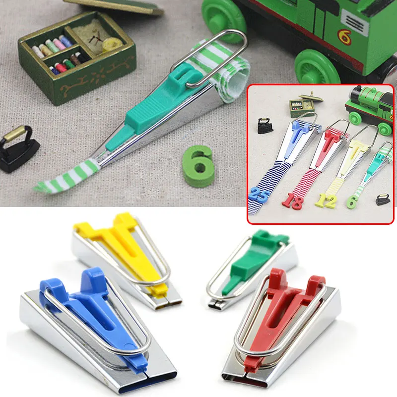 Sewing Quilting Bias Tape Maker Tool 4 Size DIY Fabric 6mm 12mm 18mm 25mm Durable Binding Craft |