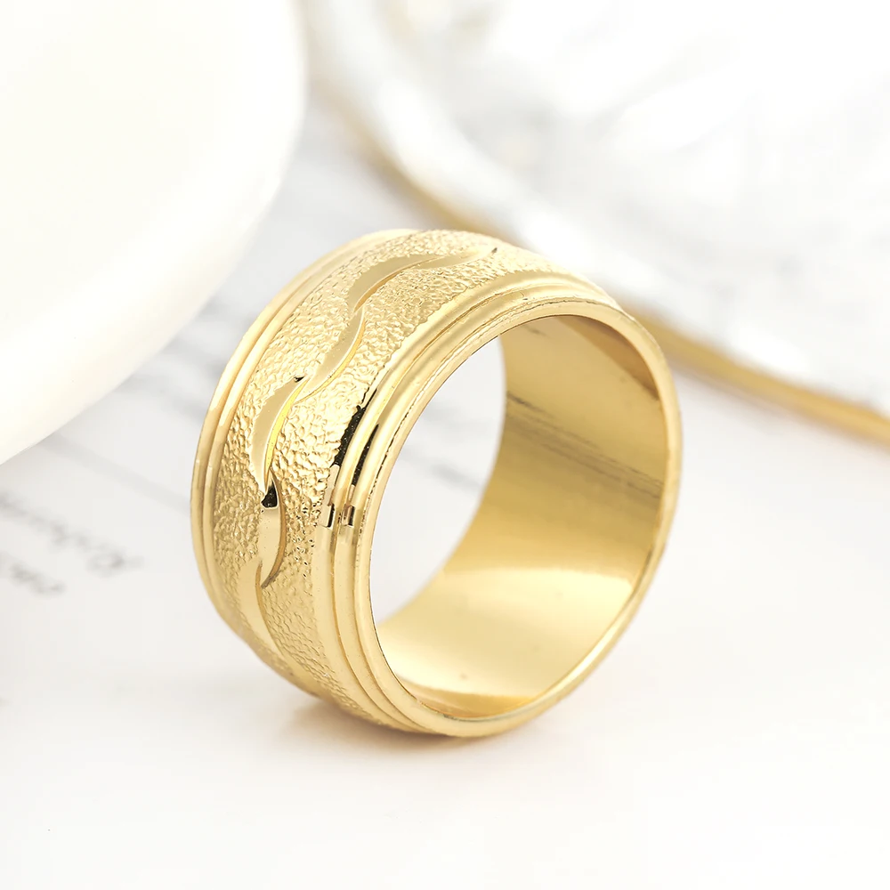 

Women Rings Specially Designed for Women Wedding Ring Fashion Simple Gold Plated Leaf Pattern Couple Ring Send Girlfriend