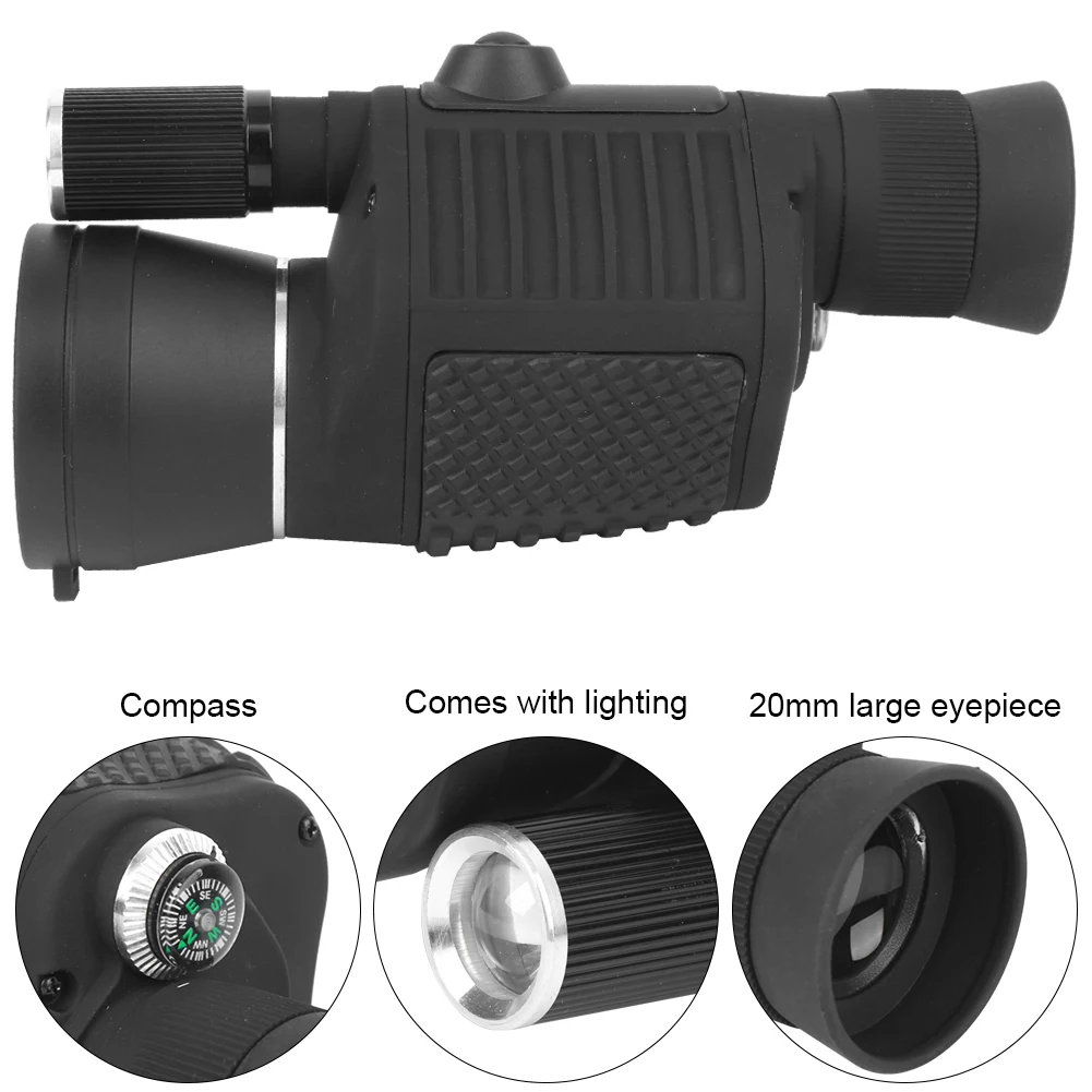 8x40 наружный Портативный Монокуляр для кемпинга HD телескоп ночного видения Spyglass с