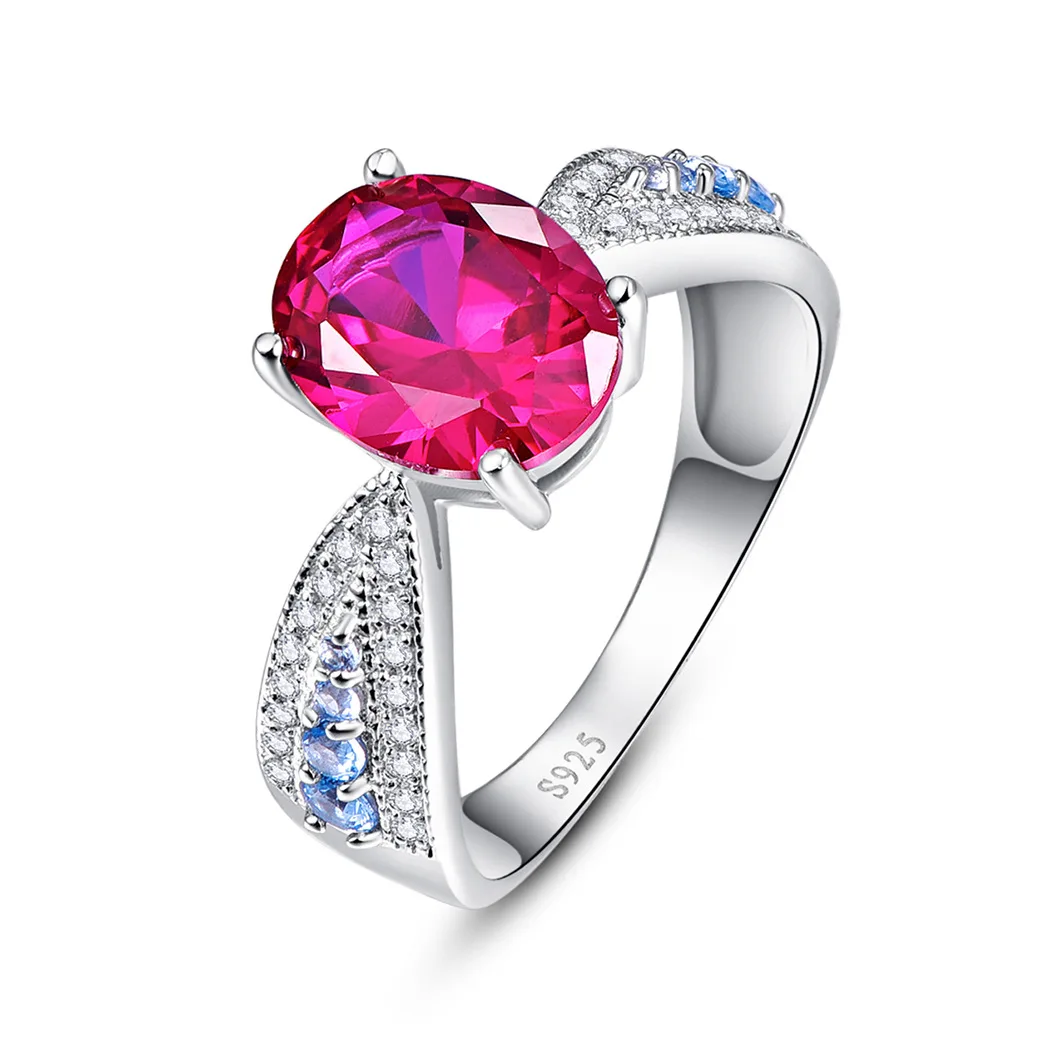 Оптовая продажа Ювелирное кольцо из красного драгоценного камня имитация