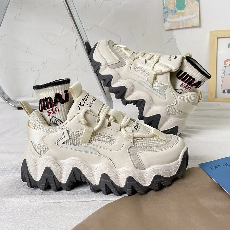 

Chunky Sneakers Women 2021 Fashion Thick Wave Sole Ladies Trainers Shoes Casual Platform Sneakers Women Basket Zapatillas Mujer