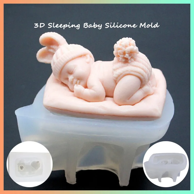 

Силиконовая 3d форма для сна, Детская форма, форма ручной работы для мыла, свечи, инструменты для выпечки, сковорода для выпечки