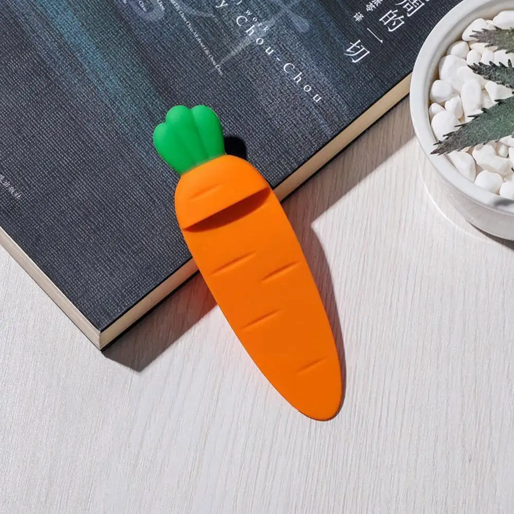 

Creativity 3d Cartoon Bookmark Cute Kawaii Carrot Shape Bookmarks For Kids Diy Book Silicone Bookmark School Office Station C1g3