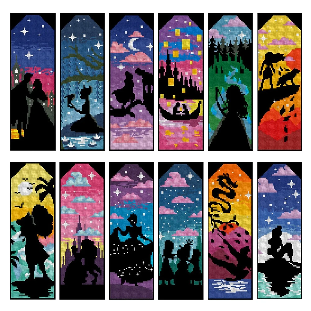 Набор книжных закладок для вышивки крестиком 18 х6 см | Дом и сад