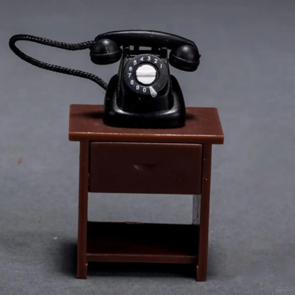 

Hot Sales!!!Sewing Machine TV Cabinet Table Dollhouse Miniature Furniture Set Exquisite Decoration Model Toy for Photo Props