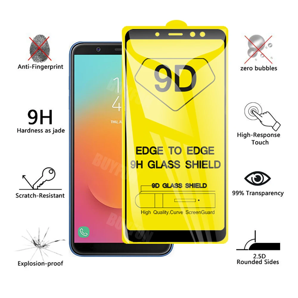 1-2 шт. закаленное стекло для Samsung A2 Core Защитное Galaxy A9s A9 A8 2018 A750 A730 A9200 защита экрана -