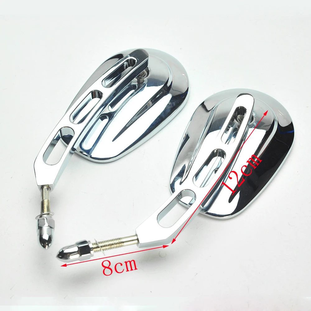 8 мм хромированные мотоциклетные зеркала заднего вида для Harley FLHT FLHR FLTRX Road King FLHTC