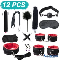 2021 new exotic sex products for adults games leather bondage bdsm kits handcuffs sex toys whip gag tail plug women accessories