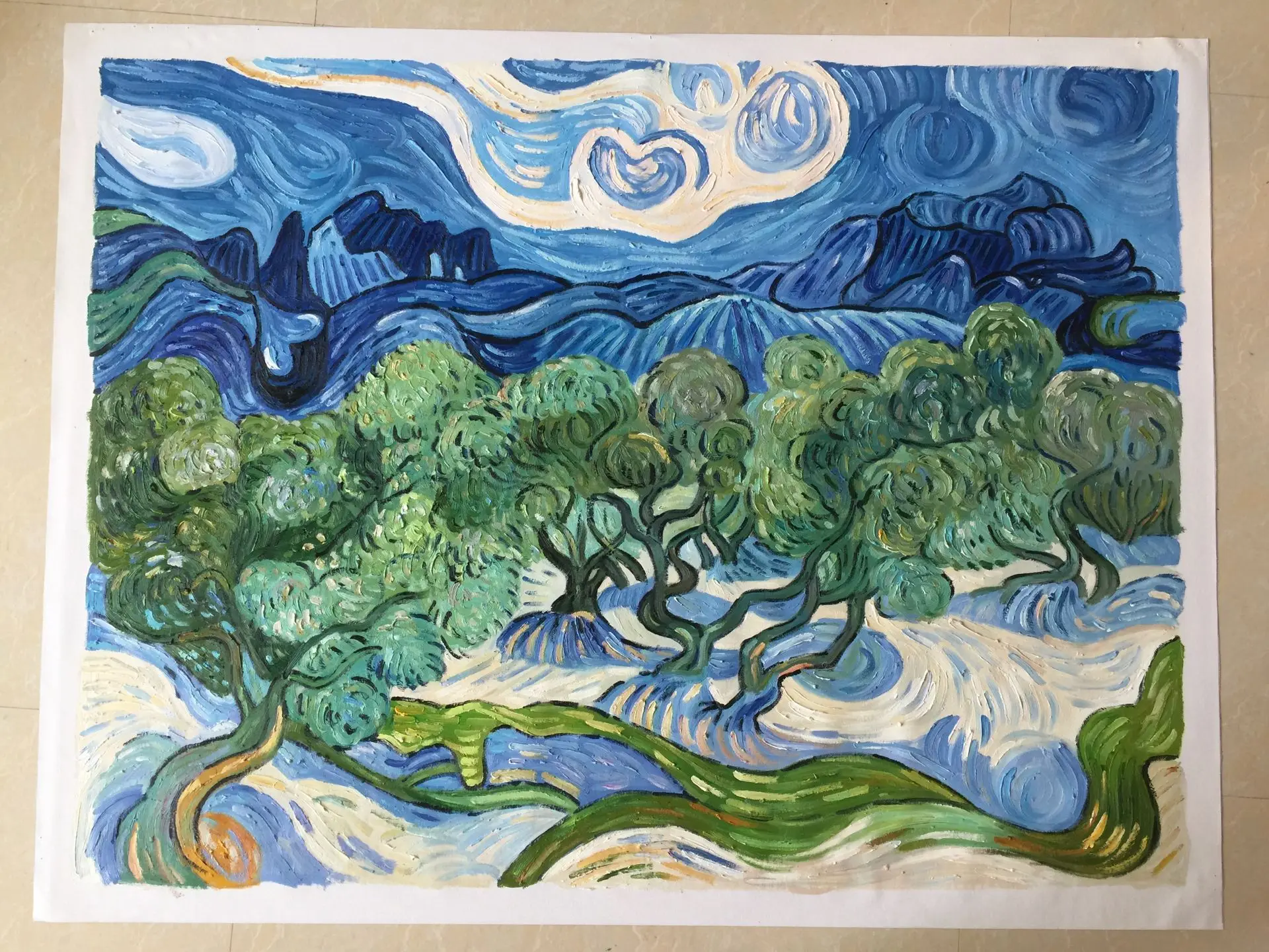 100% ручная роспись пейзаж масляная живопись на холсте картина Винсента Ван Гога