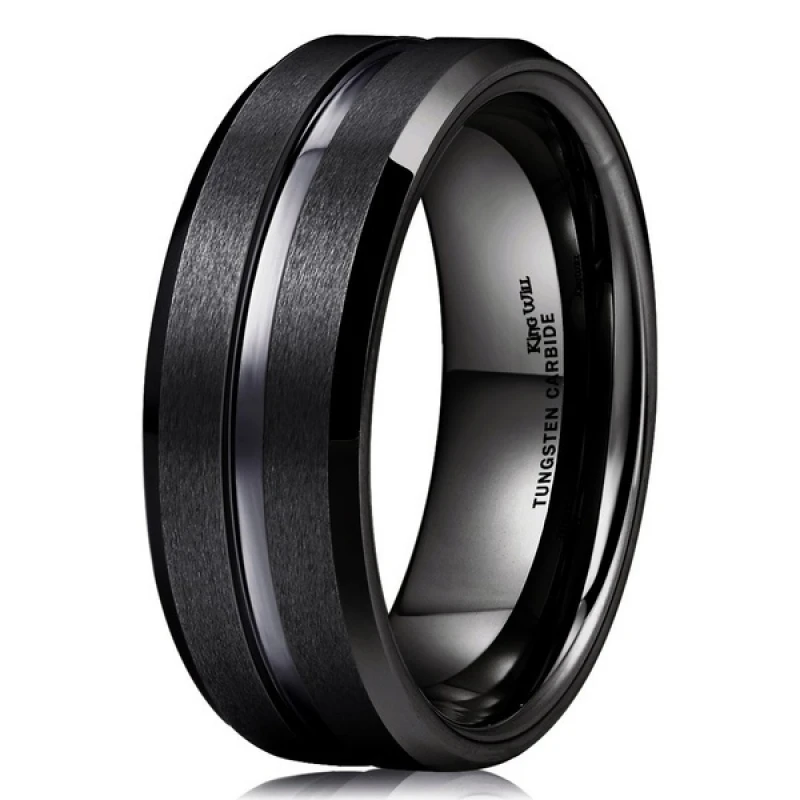 Черное кольцо в стиле панк Крутое винтажное ювелирное изделие кольца инди